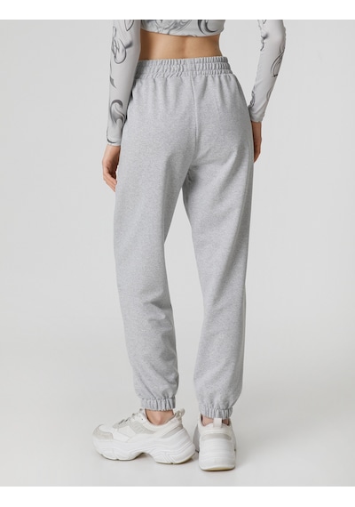 Koton Jogger Eşofman Altı Cep Detaylı Beli Paçası Lastikli Gri 3sal40106ık