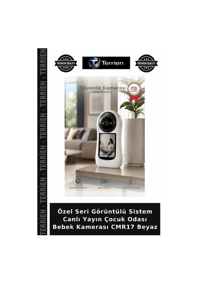 Özel Seri Görüntülü Sistem Canlı Yayın Çocuk Odası Bebek Kamerası Cmr17 Beyaz Belirtilmemiş