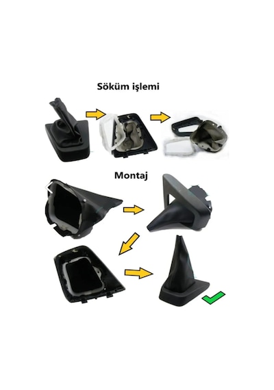 Citroen C-elysee Parlak Çerçeve Spor Vites Topuzu Ve Vites Körüğü M440b-417e