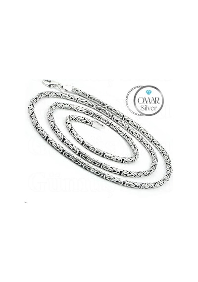 Omar Silver Zincir 925 Ayar 3 Mm Gümüş Erkek Oval Kral Kolye Omar Silver Zincir 925 Ayar 3 Mm Gümüş Erkek Oval Kral Kolye