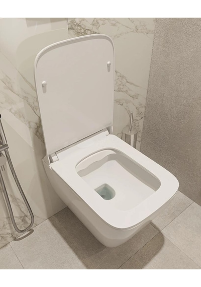 Seramiksan Saturn Rim-out Kanalsız Asma Klozet + Yavaş Kapanır Kapak Set