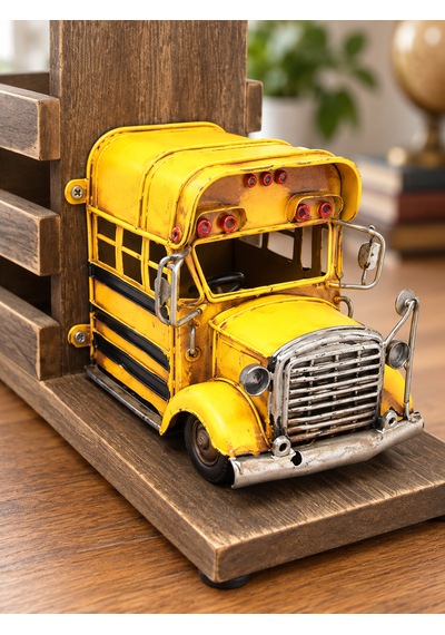 Mnk Home Vintage Dekoratif Metal Okul Otobüsü Kalemlik El Yapımı Eskitme Tasarım, Fotoğraf Çerçeveli Ahşap Ve Metal Masaüstü Organizer 24 Cm Sarı Mnk Home Vintage Dekoratif Metal Okul Otobüsü Kalemlik El Yapımı Eskitme Tasarım, Fotoğraf Çerçeveli Ahşap Ve Metal Masaüstü Organizer 24 Cm Sarı