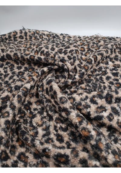 Leopar Desenli Buklet Kumaş