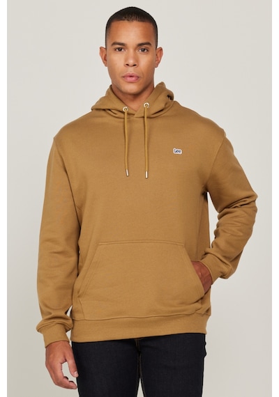 Lee Regular Fit Normal Kesim Pamuk Kapüşonlu İçi Polarlı Hardal Sweatshirt L80YRY84 Açık Kahverengi