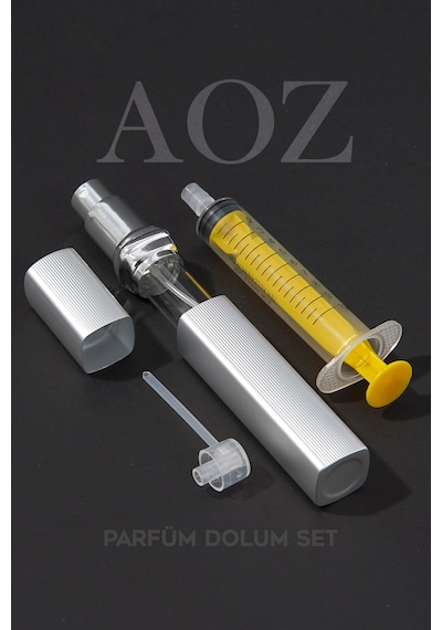 Gri Parfüm Dolum Seti Doldurulabilir Mini Parfüm Şişesi Cep Parfüm Şişesi Taşınabilir Parfüm Şişesi 12ml
