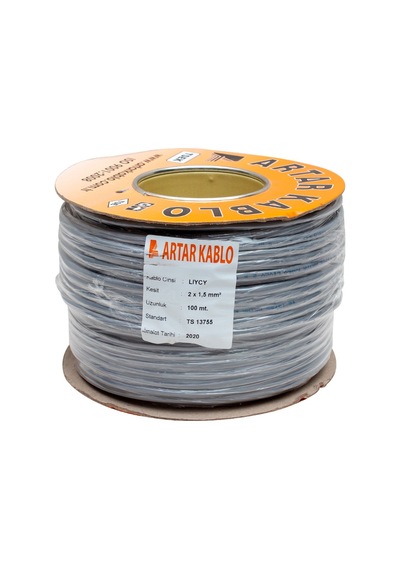 Artar 2x1.5 Mm Lıhch Blendajlı Bakır Hoparlör Kablosu 100 Metre 4434