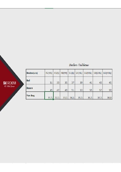 Erdem Erkek Penye Düz Renk Boxer 1400 - 3 Adet 001