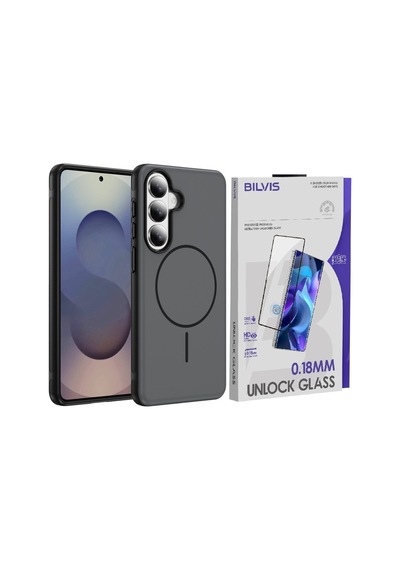 Vendas Galaxy S26 Plus Uyumlu Joko Neksa M-safe Kapak + Bilvis Cam Ekran Koruyucu Siyah