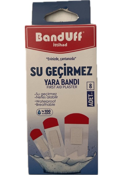 Banduff Su Geçirmez Yara Bandı 8li 2 Paket