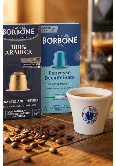Caffe Borbone Arabica Ve Decaf 20'li Kapsül - Nespresso Uyumlu, Hassas Damak Kapsül Kahve