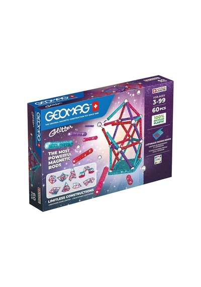 Sunman Geomag Glitter Manyetik Çubuklar 60 Parça