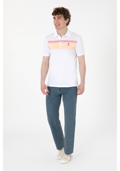 U.S. Polo Assn. Erkek Regular Fit Polo Yaka Turuncu Tişört 50300365-VR202