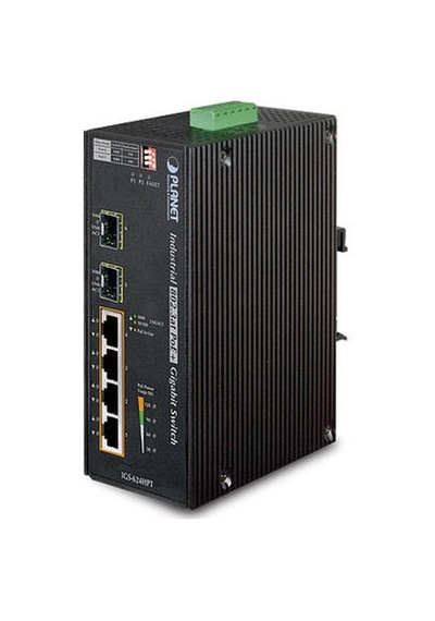 Planet Pl-ıgs-624hpt 4 Port Gigabit Poe+ 2 Port Sfp 120w Poe Endüstiyel Poe Switch