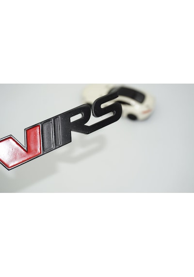 Dk Tuning Skoda Vrs Bagaj Siyah Kırmızı Logo Arma Amblem -