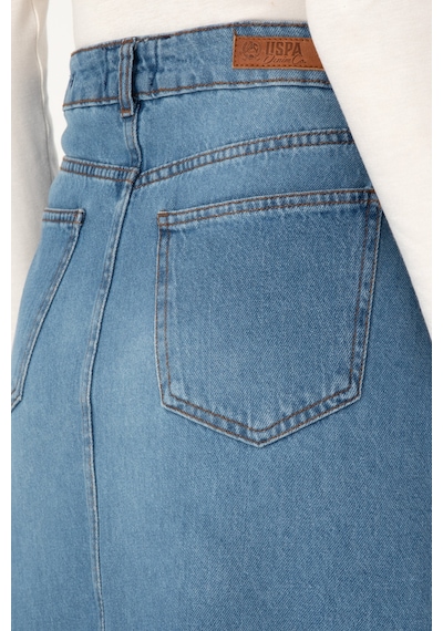 U.s. Polo Assn. Kadın Mavi Etek Jean 50309424-dn0022 Mıd Blue