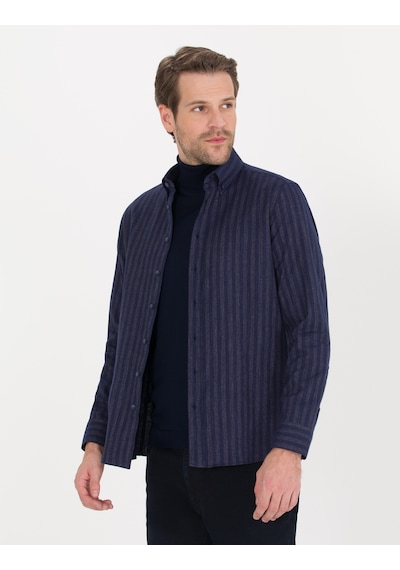 Pierre Cardin Erkek Lacivert Gömlek Desenli 50262464-vr033 Lacivert
