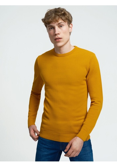 Loft Regular Fit Erkek Kazak Mustard