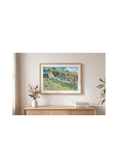 Van Gogh Van Gogh Sazdan Damlı Kulübeler Ve Evler Çerçevesiz Poster 21x30 Cm A4 Tablo Van Gogh