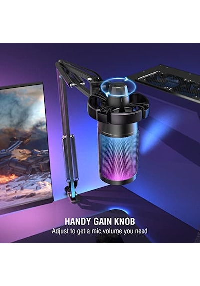 Ampligame A6t Twitch - Youtuber - Gamer - Tiktok - Yayıncı Usb Mikrofon Seti Siyah