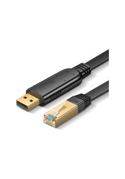 Usb - Rj45 Konsol Kablosu Rs232 Seri Adaptör Rj 45 8p8c Usb Konsol Kablosu Bilgisayar Anahtarı Yönlendirici Sunucu Dönüştürücüsü 1.8m, Pl2303