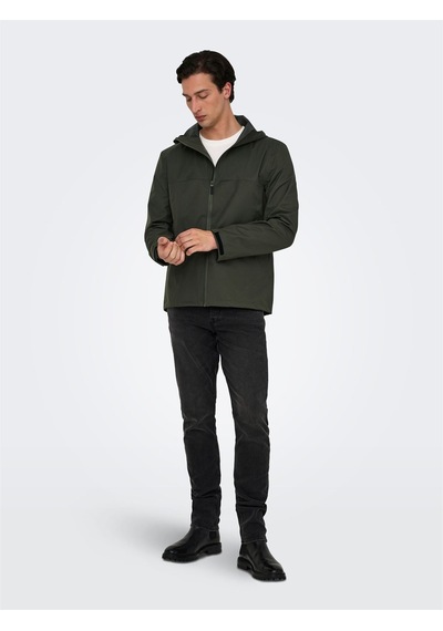 Only & Sons Onsluke Waterproof Jacket Otw Vd Erkek Gri Mont - 22031606 Gri