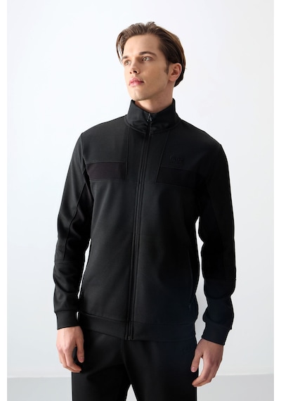 Tommy Life Siyah Yüzeyi Dokulu Standart Fit Nakışlı Erkek Eşofman Takım - 85248 Siyah