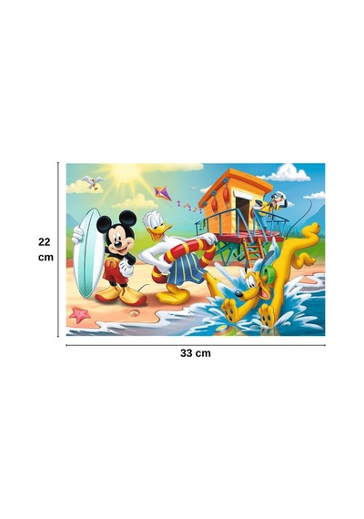 Trefl Mickey Mouse Ve Arkadaşları Plaj Eğlencesi Puzzle 60 Parça - 4 Yaş Üstü Eğitici Çocuk Yapboz