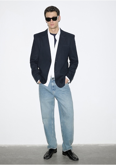 Mavi - Keten Karışımlı Lacivert Blazer 0110828-86623