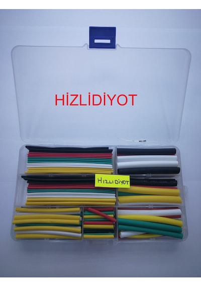 Hizlidiyot-140 Parça Isı İle Daralan Makaron Şarj Kablo Ve Kablo Tamir Seti