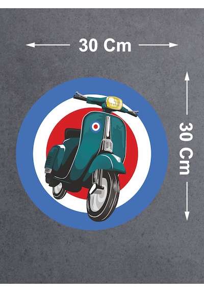 Scooter Motosiklet Sticker - Araba Oto Motosiklet Sticker - 00022 30x30 Cm