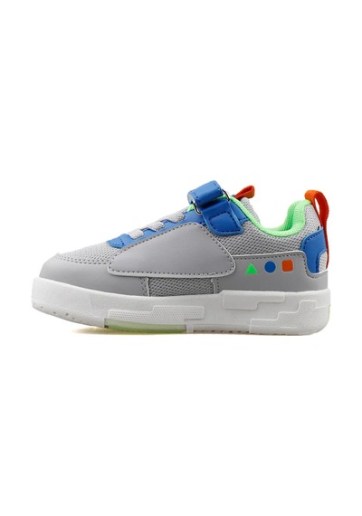Cool Legos Işıklı Ortopedik Taban Unisex Çocuk Spor Ayakkabı Gri