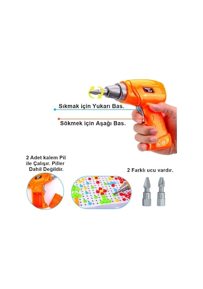 3D Yaratıcı 237 Parça Matkaplı Aktivite Çantası