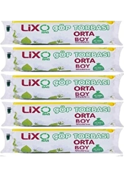 Lixo Orta Boy Çöp Torbası 5 x 20'li 55 x 60 CM