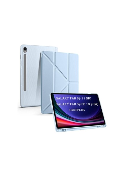 Samsung Galaxy Uyumlu Tab S9 X710 X716 X718 Kılıf Kalem Bölmeli Trifolding Case