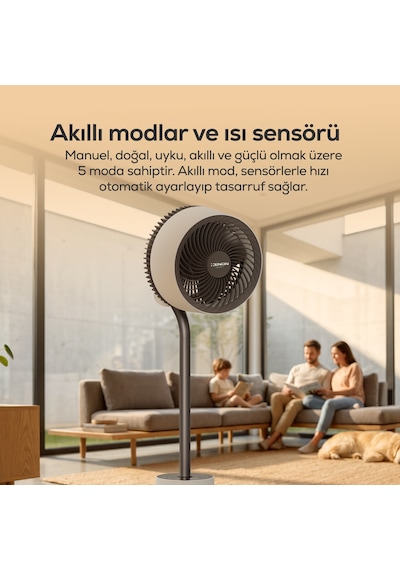 Ayaklı Vantilatör Air Luxe Akıllı, 120 3d Salınım, Sıcaklık Sensörlü, 12s Zamanlayıcı X7433