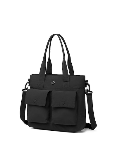 Smart Bags Mikro Poly Kumaş Büyük Boy Kadın Omuz Çantası 3345 Siyah