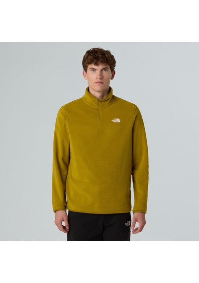 The North Face M Glacier Fleece 1/4 Zip Jacket Erkek Polar-30547 Yeşil