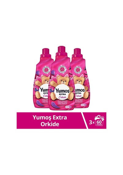 Yumoş Extra Konsantre Çamaşır Yumuşatıcısı Orkide 1440 Ml 60 Yıkama 3 Adet Tekli