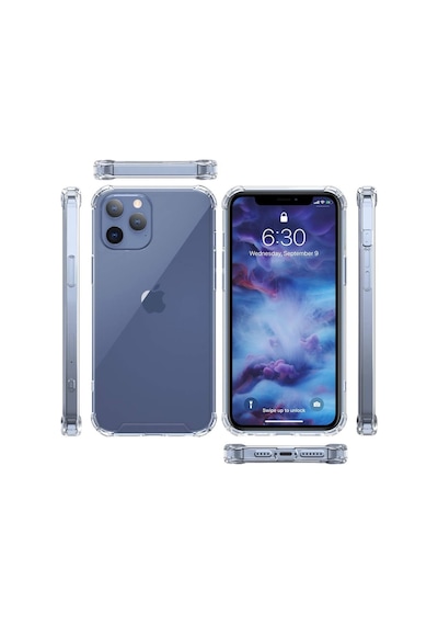 Apple Uyumlu  iPhone 12 Pro Max Antishock Köse Korumali Seffaf Kapak Kilif 464042357
