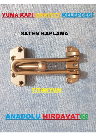 Yuma Çelik Kapı Emniyet Kelepçesi Saten Titanyum Yuma Çelik Kapı Emniyet Kelepçesi Saten Titanyum