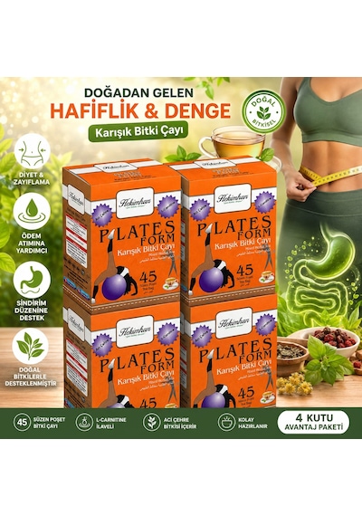Hekimhan Plates Form Çay 45'li 4 Kutu