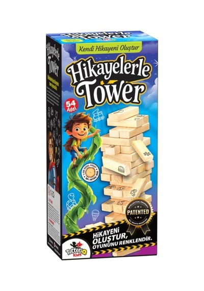 Hikayelerle Tower Cezalı Jenga Eğlenceli Eğitici Öğretici Denge Oyunu Okul Kreş