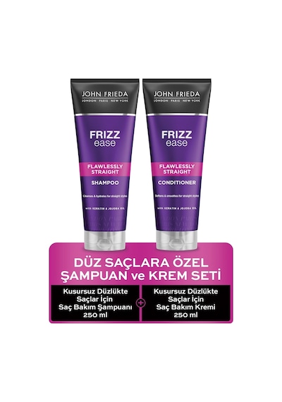 John Frieda Frizz Ease Flawlessly Straight Kusursuz Düzlük Şampuanı 250 ML + Saç Kremi 250 ML