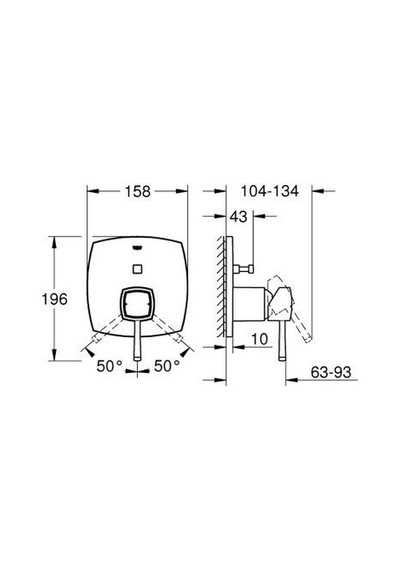 Grohe Grandera Ankastre Banyo/Duş Bataryası - 24068Da0 Krom