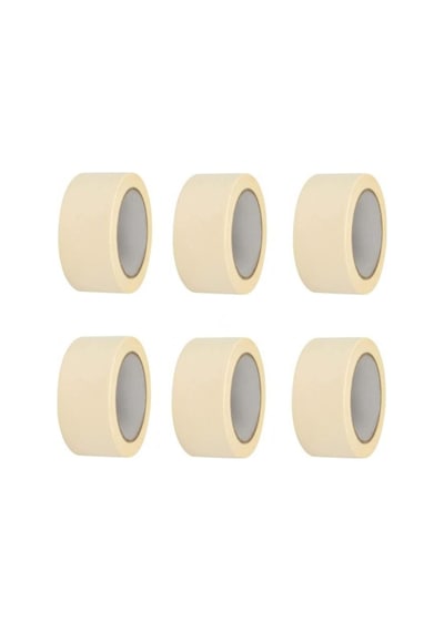 Tr 6 Adet Maskeleme Bandı Boya Bandı 48mm X 25m Kağıt Bant
