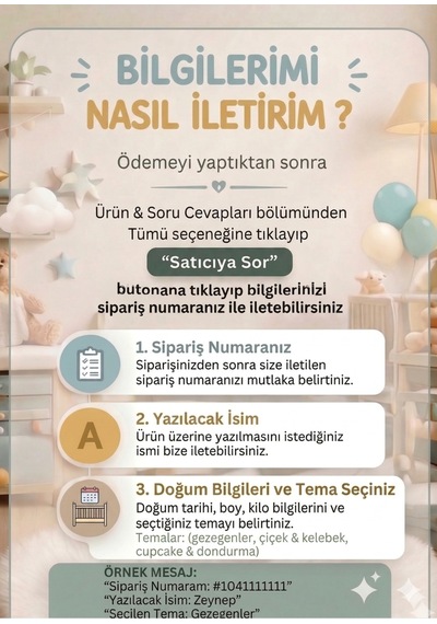 Kişiselleştirilmiş 3d Tasarım Bebek Odası Dekoru Doğum Bilgileri Süsü- Yenidoğan Hediyelik / 15 Cm Açık Mavi