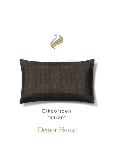 Br Demor Home Keten Dokulu Antrasit Rengi Kırlent Yastık Kılıfı