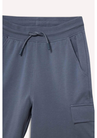Defacto Regular Fıt Sweatshirt Kumaşı Şort Erkek Çocuk B5868A825HS Gri
