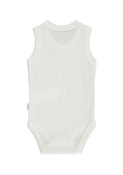 Civil Baby Tavşkan Baskılı 0-3 Yaş Çıtçıtlı Badi - Ekru