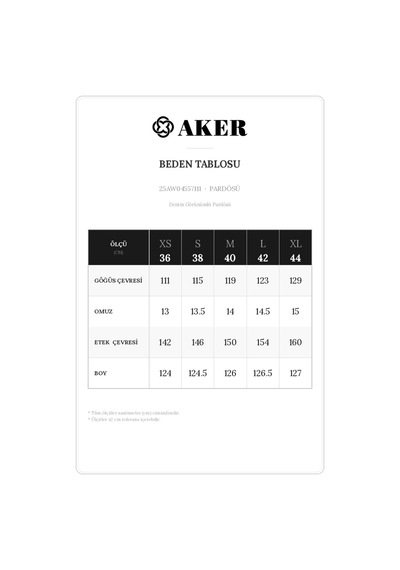 Aker Lacivert Denim Görünümlü Pardösü Lacivert Lacivert